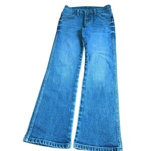 Boys Wrangler Jeans Size 12 Reg Adj Waist Blue Denim 5 Pocket 5RHBWMD